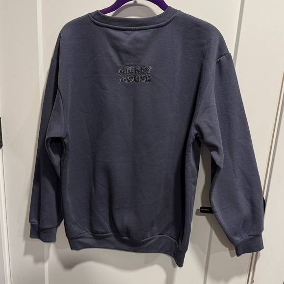 Disney Mickey Mouse Slate Gray Crewneck Sweater EUC - Picture 4 of 9